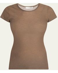 The Row - Keyla Short-Sleeve Fine Cashmere T-Shirt - Lyst