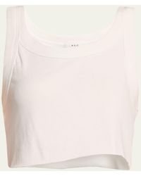 A.L.C. - Halsey Cropped Scoop-neck Tank Top - Lyst