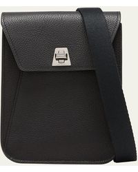 Akris - Anouk Mini Flap Leather Messenger Bag - Lyst