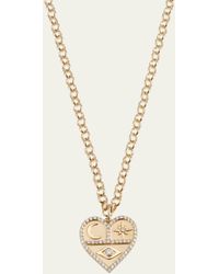 Sydney Evan - Heart Icon Charm Chain Necklace With Diamonds - Lyst