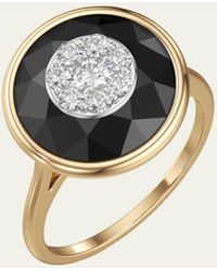 Bhansali - 18k Yellow Gold One Collection Bezel Onyx Ring With Diamonds - Lyst