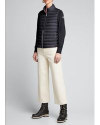 moncler knit & down combo cardigan