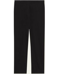 Theory - Treeca Good Linen Cropped Pull-on Ankle Pants - Lyst