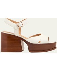 Gabriela Hearst - Zuri Leather Ankle-strap Platform Sandals - Lyst