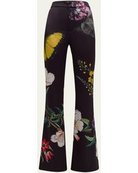 Alice + Olivia - Essential Floral Ronnie High-rise Straight-leg Trousers - Lyst