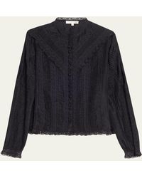 LoveShackFancy - Aralina Silk Blouse - Lyst