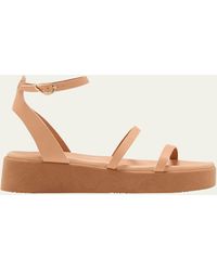 Ancient Greek Sandals - Nissida Leather Ankle-strap Flatform Sandals - Lyst