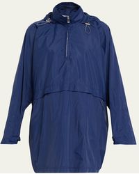 Plan C - Oversized Nylon Anorak Jacket - Lyst