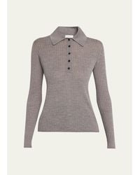 A.L.C. - Alex Long-Sleeve Ribbed Wool Top - Lyst