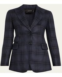 Akris - Percival Check Wool Double-Face Single-Breasted Jacket - Lyst