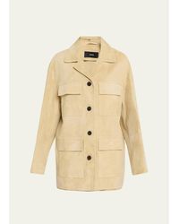 Arma - Sendy Button-Down Suede Jacket - Lyst