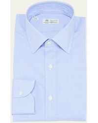 Luigi Borrelli Napoli - Cotton Micro-check Dress Shirt - Lyst
