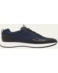 John Lobb - Laced Stream Leather And Nylon Sneakers - Lyst