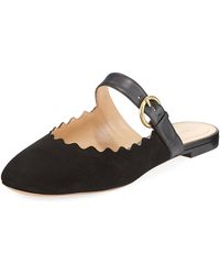 chloe lauren flat leather mary jane slide