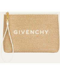 Givenchy - Travel Pouch Clutch Bag In Raffia - Lyst