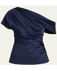 Jonathan Simkhai - Phoebe Draped Satin Top - Lyst