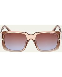 Tom Ford - Gradient Square Transparent Acetate Sunglasses - Lyst