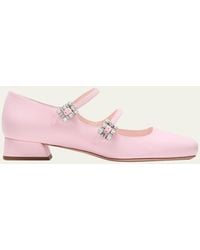 Roger Vivier - Double-strap Leather Mary Jane Shoes - Lyst
