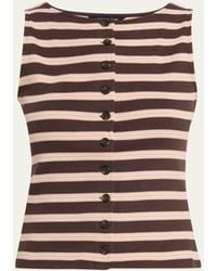 Veronica Beard - Uma Stripe Rib-Knit Vest - Lyst
