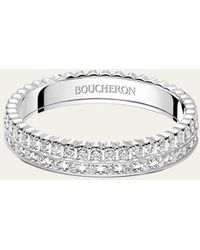 Boucheron - Quatre Radiant Edition White Gold Diamond Wedding Band Ring - Lyst