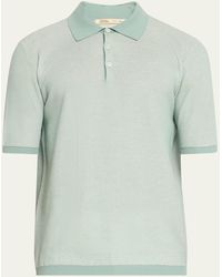 Baldassari - Cotton Melange Polo Shirt - Lyst