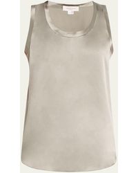 Lafayette 148 New York - Perla Luxe Reversible Silk Charmeuse Shell - Lyst