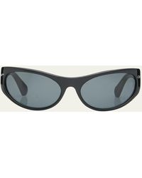 Off-White c/o Virgil Abloh - Napoli Acetate Wrap Sunglasses - Lyst