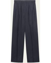 Prada - Silk Straight-Leg Pull-On Pants - Lyst