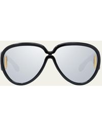 Loewe - Anagram Mirrored Acetate Round Sunglasses - Lyst