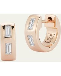 WALTERS FAITH - Ottoline 18k Rose Gold Baguette Diamond Earrings - Lyst