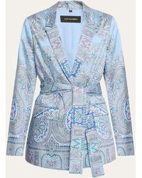 Kobi Halperin - Anya Paisley-print Tie-waist Jacket - Lyst