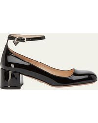 Prada - Patent Leather Ankle-strap Pumps - Lyst