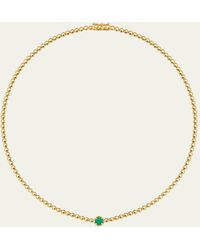 Jennifer Meyer - 18k Yellow Gold Illusion Emerald Tennis Necklace - Lyst