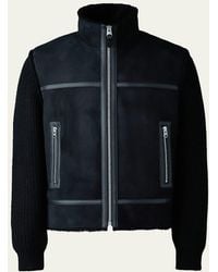 Mackage - Jonathan Mixed-Media Shearling Jacket - Lyst