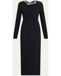 The Row - Mitsuko Crystal Long-Sleeve Maxi Dress - Lyst