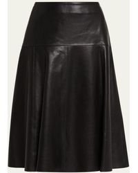 Arma - Susana A-Line Leather Midi Skirt - Lyst