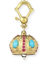 Paul Morelli - Turquoise And Ruby Raja Bell Charm - Lyst