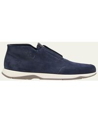Berluti - Echappee Suede Slip-on Loafer Boots - Lyst