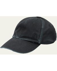 Saint Laurent - Ysl Washed Denim Baseball Hat - Lyst
