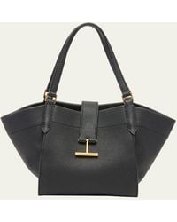 Tom Ford - Tara Small Tote In Grained Leather - Lyst