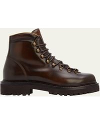 Brunello Cucinelli - Leather Lace-up Hiking Boots - Lyst