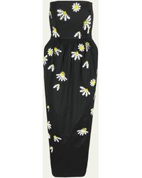 BERNADETTE - Daisy Bead Sequined Strapless Column Dress - Lyst