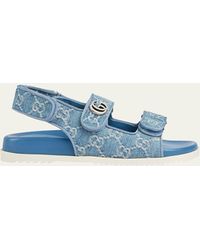 Gucci - Moritz Monogram Easy Slingback Sandals - Lyst