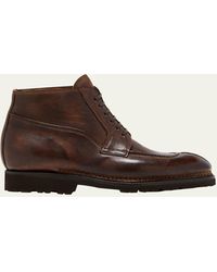 Bontoni - Magnifico Burnished Leather Lace-up Boots - Lyst