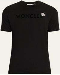 Moncler - Logo Script Crewneck T-Shirt - Lyst