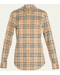 Burberry - Lapwing Vintage Check Cotton Shirt - Lyst