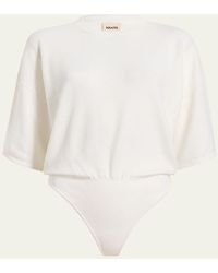 KHAITE - Simon Boxy Wool-Blend Bodysuit - Lyst