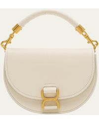 Chloé - Marcie Chain Flap Crossbody Bag In Suede And Leather - Lyst