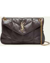 Saint Laurent - Lou Puffer Small Ysl Shoulder Bag In Quilted Leather - Lyst