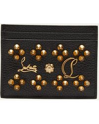 Christian Louboutin - Kios Card Case In Leather With Loubinthesky Seville Spikes - Lyst